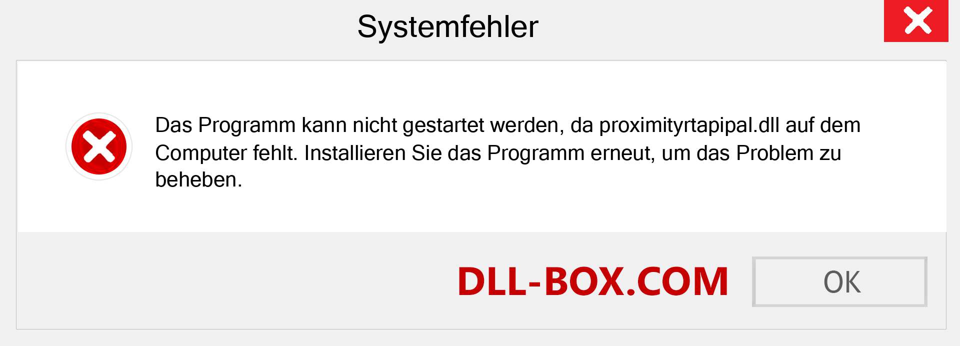 proximityrtapipal.dll-Datei fehlt?. Download für Windows 7, 8, 10 - Fix proximityrtapipal dll Missing Error unter Windows, Fotos, Bildern